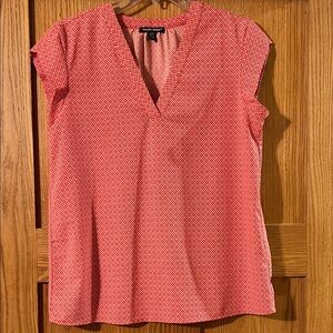 Hilary Radley Coral Patterned Blouse